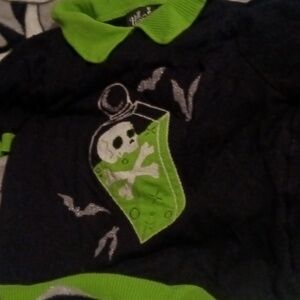 Hell Bunny Alchemist Short Sleeve Skully Bat Jumper Sweater - XL